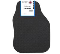 Nicoman Car Mats Universal Black Car Mats with Anti-Slip, Performance All Weather Protection, Trim to Fit Rubber Floor Mat Carpet for SUV, Vans, Sedans, Trucks Waterproof, Made in UK (Driver side)