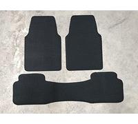 Nicoman Universal Hex Dirt Catcher Anti-Slip All-Season Car Floor Mat(Black, Full Set with Taxi-Style 1-Piece Rear), Regular Size