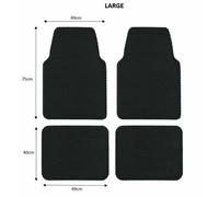 Nicoman Universal Hex Dirt Catcher Anti-Slip Car Floor Mats 4pc - Large