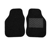 Nicoman Universal Non-Slip Dirt-Traper Jet-Washable Car Mat(BLACK, Front Set 2-Piece)