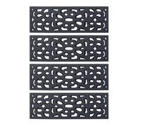Nicoman Narrow Doormat Victorian Style Door Mat Barrier Eco-Friendly Absorbent Heavy Duty Dirt Scraper Drainage For Outdoor Garden Pool Garage Entrance Step - (4 Pack, 75 x 25cm)