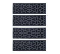Nicoman Victorian Style Eco-Friendly Rubber Step Mat - Grey - Set of 3
