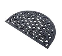 Nicoman Eco Friendly Victorian Style Outdoor Half Moon Door Mat in Grey | Size: 45 cm x 75 cm Nicoman Grey 45 cm x 75 cm