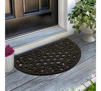 Nicoman Victorian Style Eco Halfmoon Outdoor Doormat - Chocolate