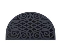 Nicoman Victorian Style Indoor Half Moon Door Mat 75x44cm - Grey | Size: 45 cm x 75 cm Nicoman Grey 45 cm x 75 cm
