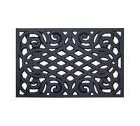Nicoman Victorian Style Outdoor Door Mat - Heavy Duty Non-Slip Entrance Mat in Grey | Size: 40 cm x 60 cm Nicoman Grey 40 cm x 60 cm