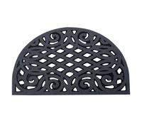 Nicoman Victorian Style Outdoor Half Moon Door Mat in Grey | Size: 45 cm x 75 cm Nicoman Grey 45 cm x 75 cm