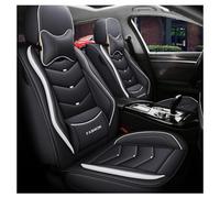 NICONC Car Seat Covers for All Models Ecosport Figo Focus Mk2 Fiesta Mk7 S-Max Mondeo Mk4 Explorer Universal car seat cover five-piece set_Black white