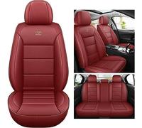 NICONC Car Seat Covers for BMW 5er E28 E34 E39 E60 E61 E24 E63 E64 Universal car seat cover five-piece set_Dark red