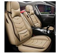 NICONC Car Seat Covers for Honda CR-V Clarity Vezel Passport Ridgeline Crew Cab 2006-2019 Civic Hybrid Accord Hybrid Universal car seat cover five-piece set_Beige