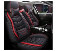 NICONC Car Seat Covers for SsangYong Rodius/BMW X1/Benz Vito/Benz Viano/Honda Allison/Buick GL8 y Todos los demás Coches de 7 plazas Universal car seat cover five-piece set_Black red