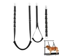 Nicoone 3Pcs Pet Dog Grooming Harness Strap Adjustable Grooming Band Neck and Haunch Holder Table Rope with D- Rings for Small Dogs