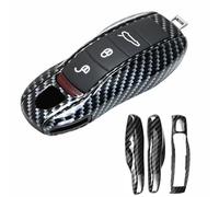 Nicoone Car Key Cover,Carbon Fiber Style Car Key Trim Cover Remote Key Cover Fit for Porsche Cayman/Macan/Boxster