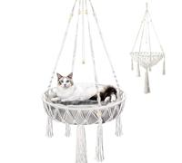 Nicoone Cat Hammock,Cotton Hanging Cat Swing Bed,Window Hammock Cat Bed Knitting,Hanging Cat Nests for Sleeping, Playing, Climbing and Lounging