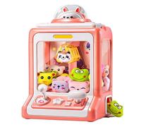 Nicoone Claw Machine Arcade Game, Electronic Mini Toy Grabber Dispenser for with 10 pcs Plush Dolls and 10 pcs Twisted Eggs For Party Birthday For Girls Boys