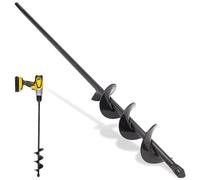 Nicoone Garden Drill Digger,Soil Cultivator Drill Bit,Dirt Hole Drill Auger Head,Garden Yard Earth Planter Digger for Earth Burrowing Drilling Hole Digging