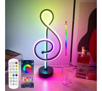 Nicoone Lightess Modern Spiral RGB Table Lamp, Smart Dimmable Nightstand Lamp with Music Sync Remote/App Control, Atmosphere Lamps for Home Decor Living Room Office