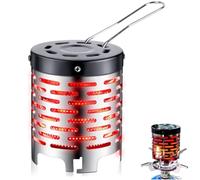 Nicoone Mini Camping Stove,Portable Stainless Steel Camping Stove Heater with Handle,Portable Tent Heater Adaptor for Outdoor Camping Hiking