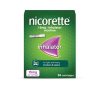 Nicorette 15mg Inhalator (36 Cartridges), Discreet & Convenient Nicotine Inhaler