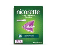 Nicorette 15mg Inhalator (36 Cartridges), Discreet & Convenient Nicotine Inhaler for Quitting Smoking, Smoking Cessation Aid with Replaceable Cartrid