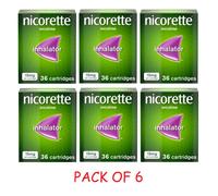 Nicorette 15mg Inhalator 6x36 (216) Cartridges for All Smokers