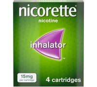 Nicorette 15mg Inhalator Nicotine 4 Cartridges (Stop Smoking Aid)