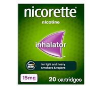 Nicorette 15mg nicotine inhalator. 20 Catridges, Quit Smoking Aid or Vaping Cessation aid. Flexible and convenient stop smoking or stop vaping aid