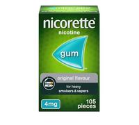 Nicorette 4mg Gum Original Flavour (105 Pieces), Discreet Stop Smoking and Stop Vaping Aid to Help you Quit For Good, Tackle Cravings and Withdrawal Symptoms, Nicotine Gum (Quit Smoking or Vaping)