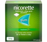 Nicorette Fresh Mint Gum 2mg (210 Pieces) Low Strength