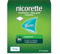 Nicorette Freshmint 2 mg Gum - 210 Pieces (4-Pack) Nicotine Replacement Therapy to Quit Smoking