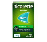 Nicorette Freshmint 2mg Gum (105 Pieces), Discreet Stop Smoking and Stop Vaping