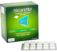 Nicorette Freshmint 2mg Gum - 210 Pieces Sugar-Free Stop Smoking Aid, Nicotine Replacement Therapy for Craving Relief, Long-Lasting Mint Flavour, Discreet On-the-Go Use