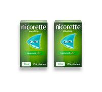 Nicorette Freshmint 2mg Gum 4 W undle 2 x 105 Pieces 105 Piece