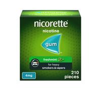 Nicorette Freshmint 4mg Gum (210 Pieces) Discreet Stop Smoking and Stop Vaping