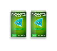 Nicorette Freshmint Gum 4mg 105 Pieces X2