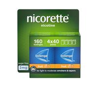 Nicorette Fruit 2mg Lozenge, 160 Lozenges (4 x 40 Packs), Effective and Discreet Quit Smoking Aid for Cigarettes, Nicotine Lozenges with Dual-Layer Fruity Flavour Release