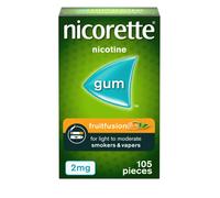 Nicorette Fruitfusion 2mg Gum (105 Pieces), Discreet Stop Smoking and Stop Vapin