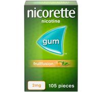 Nicorette Fruitfusion 2mg Gum (105 Pieces) Discreet Stop Smoking and Stop Vaping