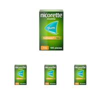 Nicorette Fruitfusion 4mg Gum (1 x 105 Pieces), Discreet and Fast-Acting, Stop Smoking Aid to Tackle Cravings and Withdrawal Symptoms, Nicotine Gum with Pleasant Fruit Flavour (Pack of 4)