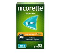 Nicorette Fruitfusion 4mg Gum (105 Pieces), Discreet Stop Smoking and Stop Vapin