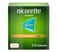 Nicorette Fruitfusion Gum 2mg Pieces 210 New-Stop Smoking AID