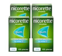 Nicorette Gum 2mg Icy White 105 Pieces 105 Piece