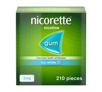 Nicorette Icy White Nicotine Whitening Gum 2mg 210 Pieces
