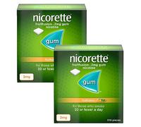 Nicorette Gum Fruitfusion 2mg - 8 Week Bundle (2 packs of 210 pieces)