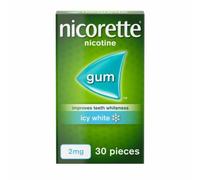 Nicorette Icy White 2mg Gum 30 Pieces Quit Smoking Aid