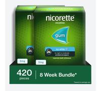 Nicorette Icy White 2mg Gum 8 W undle 2 x 210 Pieces 420 Gum