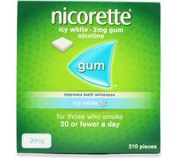 Nicorette Icy White 2mg Nicotine Gum 210 Pack