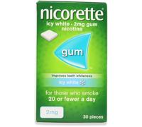 Nicorette Icy White 2mg Nicotine Gum 30 Pack