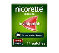Nicorette InvisiPatch, Nicotine Patches Step 1, 25mg, 14 count, Effective and discreet Stop Smoking and Stop Vaping Aid, Nicotine Patches to Beat Cravings & Withdrawal Symptoms(Quit Smoking or Vaping)