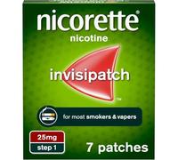 Nicorette InvisiPatch, Nicotine Patches Step 1, 25mg, 7 Nicotine Patches, Effective and discreet Stop Smoking and Stop Vaping Aid, to Beat Cravings & Withdrawal Symptoms (Quit Smoking or Vaping)